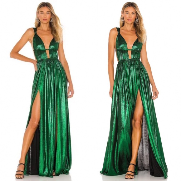 Bronx and Banco Dresses & Skirts - Bronx and Banco Goddess Grecian Emerald Green Gown in Size Large US 8 NWT